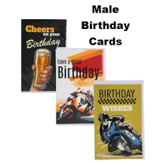Male Birthday Greeting Card & Envelope 